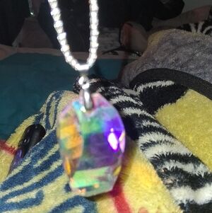 Iridescent Crystal Pendant Necklace